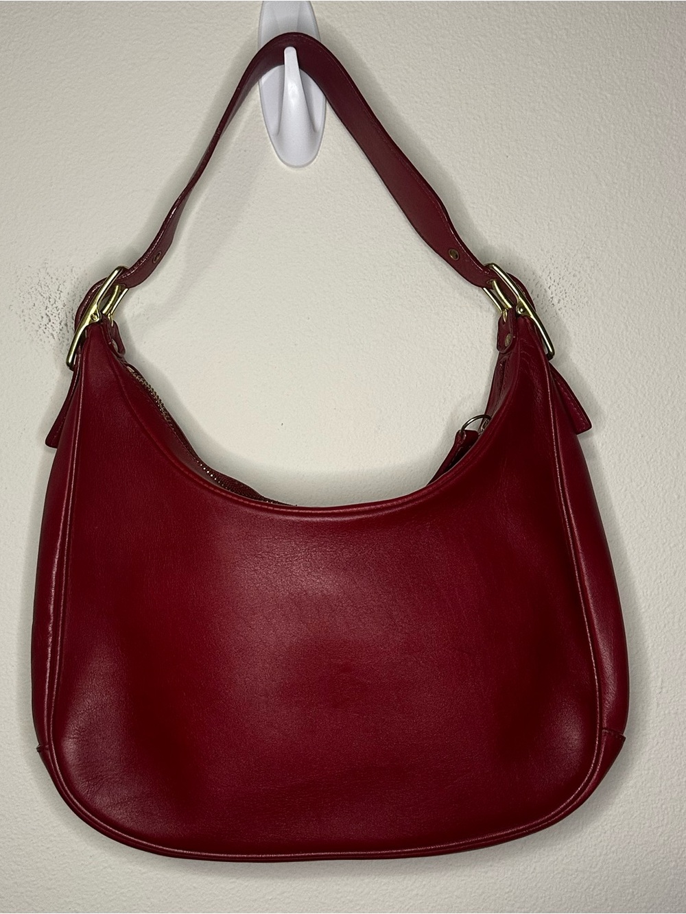 VINTAGE coach Legacy West Small Zoe Hobo Bag In Red leather style# 9342 - Picture 3 of 11